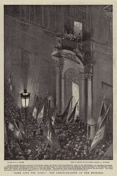 Vive le Roi !, la Manifestation au Quirinal - J. J. Waugh